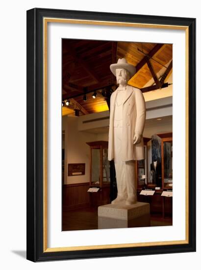 Statue of Jack Daniels at the Whiskey Distillery in Lynchburg Tennessee-null-Framed Photographic Print