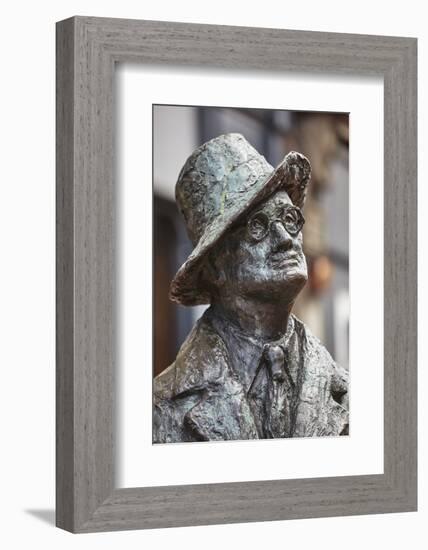 Statue of James Joyce, O'Connell Street, Dublin, Republic of Ireland, Europe-Nigel Hicks-Framed Photographic Print