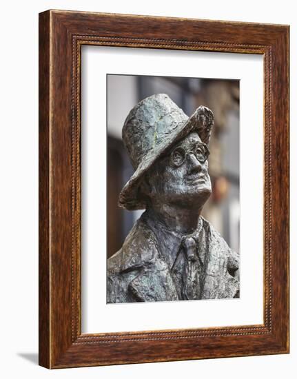 Statue of James Joyce, O'Connell Street, Dublin, Republic of Ireland, Europe-Nigel Hicks-Framed Photographic Print