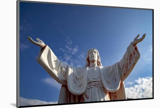 Statue of Jesus Christ with open arms in Delaj, Montenegro, Europe-Godong-Mounted Photographic Print