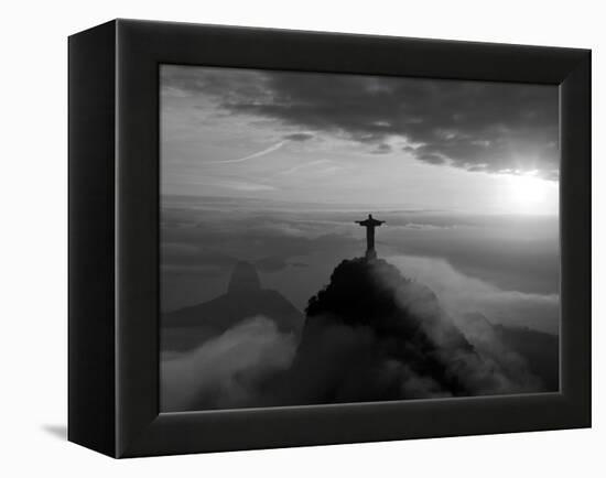 Statue of Jesus, known as Cristo Redentor (Christ the Redeemer), on Corcovado Mountain in Rio De Ja-Peter Adams-Framed Premier Image Canvas