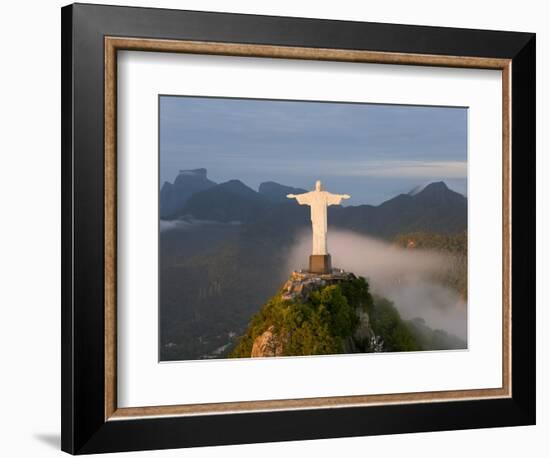 Statue of Jesus, known as Cristo Redentor (Christ the Redeemer), on Corcovado Mountain in Rio De Ja-Peter Adams-Framed Photographic Print