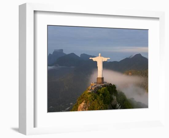 Statue of Jesus, known as Cristo Redentor (Christ the Redeemer), on Corcovado Mountain in Rio De Ja-Peter Adams-Framed Photographic Print