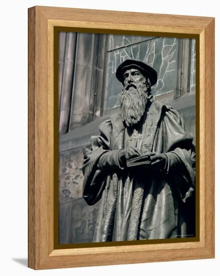 Statue of John Knox, Edinburgh, Lothian, Scotland, United Kingdom-Adam Woolfitt-Framed Premier Image Canvas