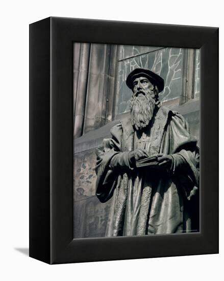 Statue of John Knox, Edinburgh, Lothian, Scotland, United Kingdom-Adam Woolfitt-Framed Premier Image Canvas