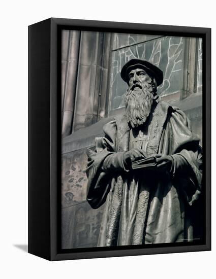 Statue of John Knox, Edinburgh, Lothian, Scotland, United Kingdom-Adam Woolfitt-Framed Premier Image Canvas