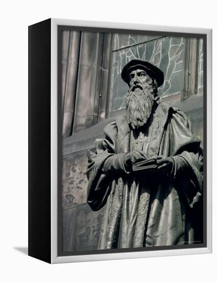 Statue of John Knox, Edinburgh, Lothian, Scotland, United Kingdom-Adam Woolfitt-Framed Premier Image Canvas