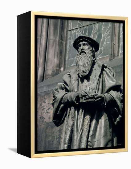 Statue of John Knox, Edinburgh, Lothian, Scotland, United Kingdom-Adam Woolfitt-Framed Premier Image Canvas