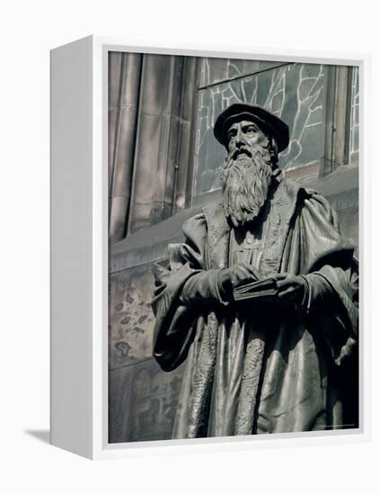 Statue of John Knox, Edinburgh, Lothian, Scotland, United Kingdom-Adam Woolfitt-Framed Premier Image Canvas