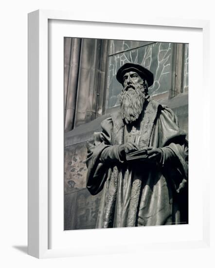 Statue of John Knox, Edinburgh, Lothian, Scotland, United Kingdom-Adam Woolfitt-Framed Photographic Print