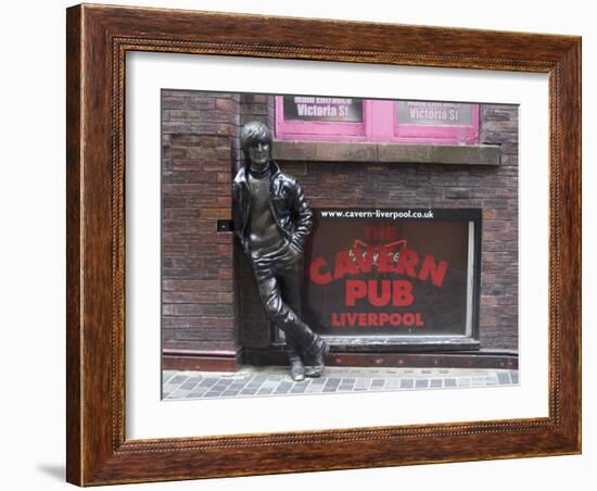 Statue of John Lennon Close to the Original Cavern Club, Matthew Street-Ethel Davies-Framed Photographic Print