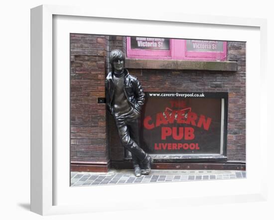 Statue of John Lennon Close to the Original Cavern Club, Matthew Street-Ethel Davies-Framed Photographic Print