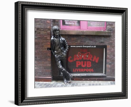 Statue of John Lennon Close to the Original Cavern Club, Matthew Street-Ethel Davies-Framed Photographic Print