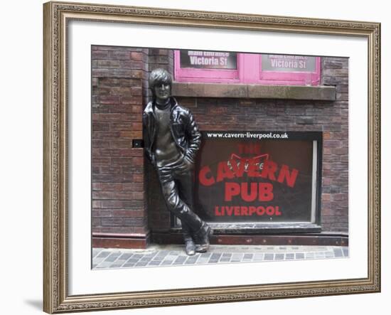 Statue of John Lennon Close to the Original Cavern Club, Matthew Street-Ethel Davies-Framed Photographic Print