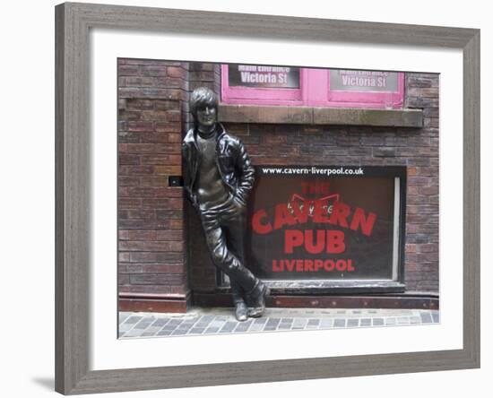 Statue of John Lennon Close to the Original Cavern Club, Matthew Street-Ethel Davies-Framed Photographic Print