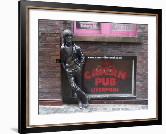 Statue of John Lennon Close to the Original Cavern Club, Matthew Street-Ethel Davies-Framed Photographic Print