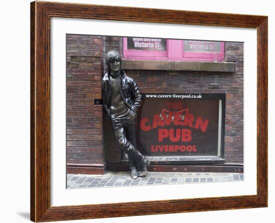 Statue of John Lennon Close to the Original Cavern Club, Matthew Street-Ethel Davies-Framed Photographic Print