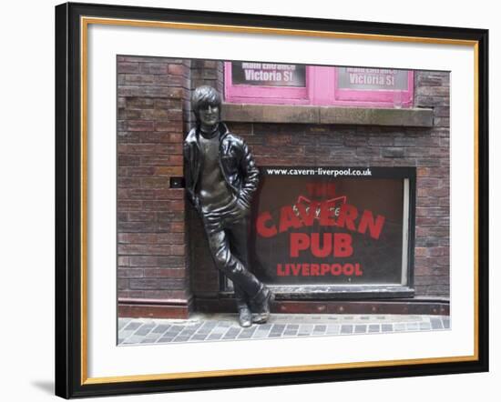 Statue of John Lennon Close to the Original Cavern Club, Matthew Street-Ethel Davies-Framed Photographic Print