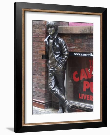 Statue of John Lennon Near the Original Cavern Club, Matthew Street, Liverpool, Merseyside-Ethel Davies-Framed Photographic Print