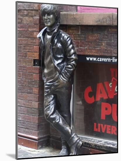 Statue of John Lennon Near the Original Cavern Club, Matthew Street, Liverpool, Merseyside-Ethel Davies-Mounted Photographic Print