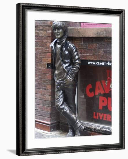 Statue of John Lennon Near the Original Cavern Club, Matthew Street, Liverpool, Merseyside-Ethel Davies-Framed Photographic Print