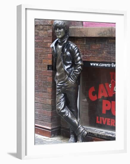 Statue of John Lennon Near the Original Cavern Club, Matthew Street, Liverpool, Merseyside-Ethel Davies-Framed Photographic Print