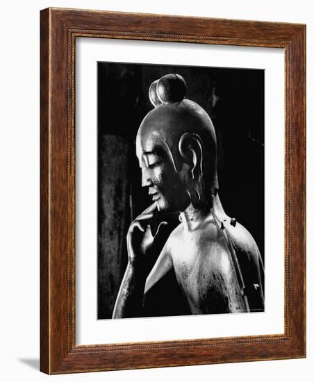 Statue of Kwan Yin, Buddhist Impersonation of Wisdom and Compassion-Howard Sochurek-Framed Photographic Print