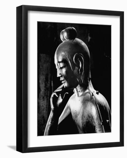 Statue of Kwan Yin, Buddhist Impersonation of Wisdom and Compassion-Howard Sochurek-Framed Photographic Print