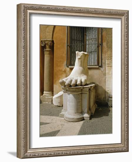 Statue of Large Foot, Capitol Hill, Rome, Lazio, Italy, Europe-Philip Craven-Framed Photographic Print