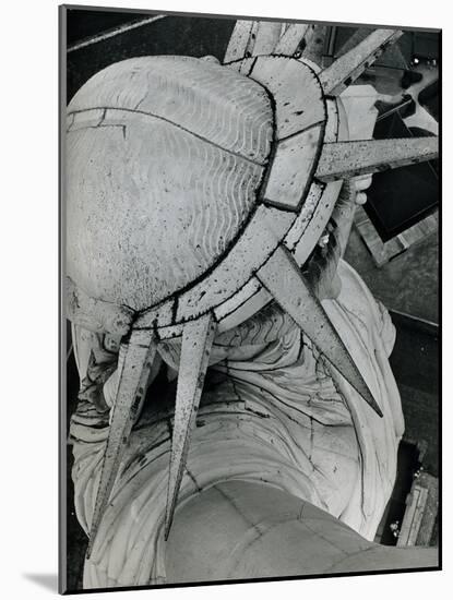 Statue of Liberty, Aerial Photo, 1940s-null-Mounted Photographic Print