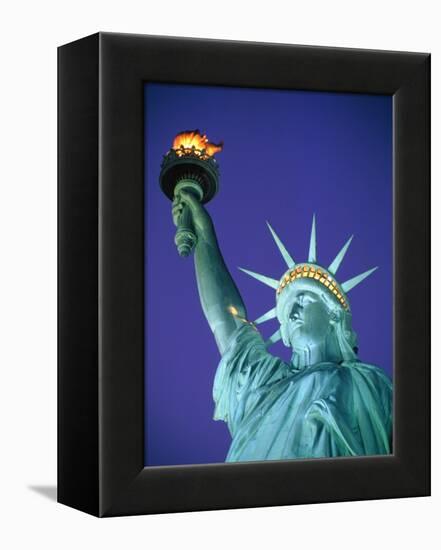 Statue of Liberty in New York City at dusk-Alan Schein-Framed Premier Image Canvas