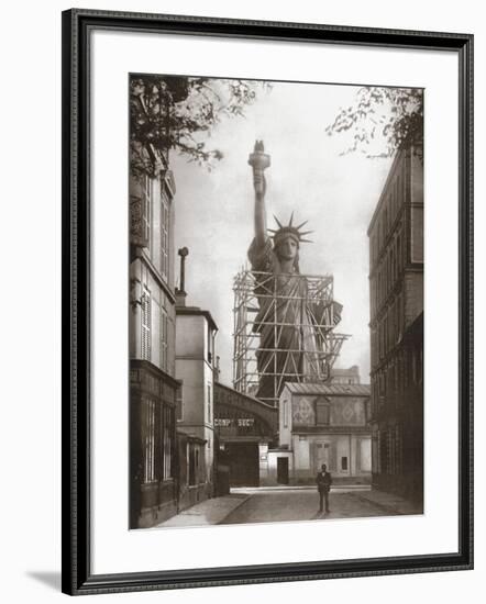 Statue of Liberty in Paris, c.1886-null-Framed Art Print