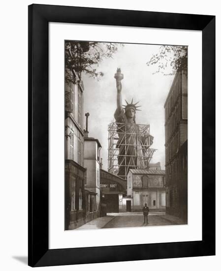 Statue of Liberty in Paris, c.1886-null-Framed Art Print