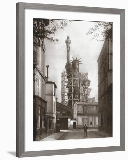 Statue of Liberty in Paris, c.1886-null-Framed Art Print