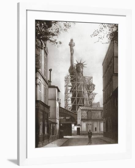 Statue of Liberty in Paris, c.1886-null-Framed Art Print