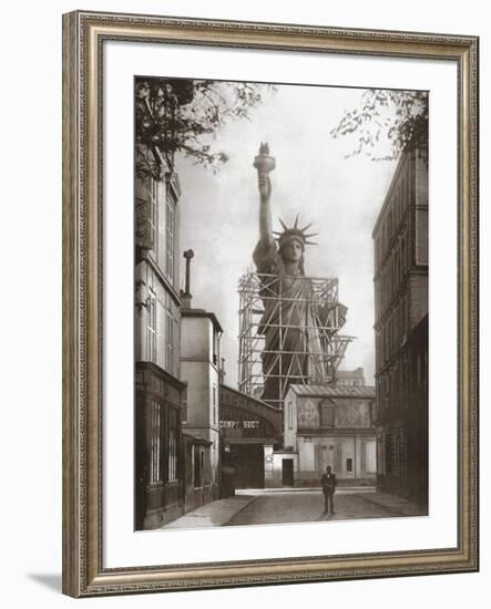 Statue of Liberty in Paris, c.1886-null-Framed Art Print