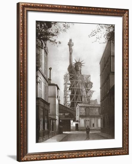 Statue of Liberty in Paris, c.1886-null-Framed Art Print