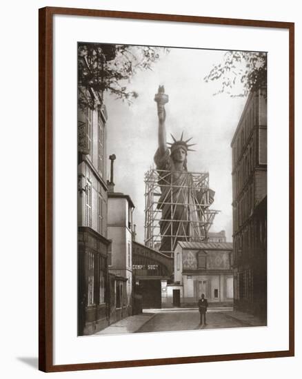 Statue of Liberty in Paris, c.1886-null-Framed Art Print