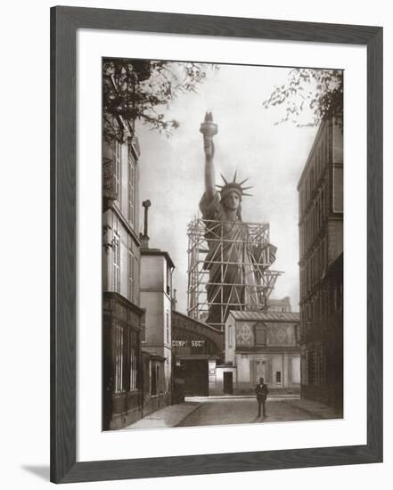 Statue of Liberty in Paris, c.1886-null-Framed Art Print