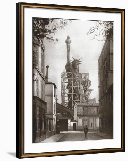 Statue of Liberty in Paris, c.1886-null-Framed Art Print