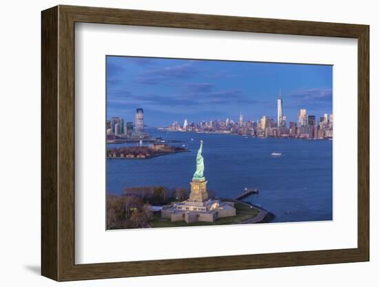 Statue of Liberty Jersey City and Lower Manhattan, New York City, New York, USA-Jon Arnold-Framed Photographic Print