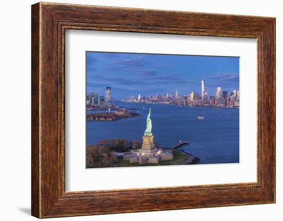 Statue of Liberty Jersey City and Lower Manhattan, New York City, New York, USA-Jon Arnold-Framed Photographic Print