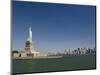 Statue of Liberty, Liberty Island and New York Skyline-Tom Grill-Mounted Photographic Print