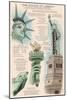 Statue of Liberty National Monument - New York City, NY - Technical-Lantern Press-Mounted Art Print