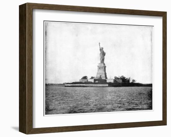 Statue of Liberty, New York Harbour, Late 19th Century-John L Stoddard-Framed Giclee Print