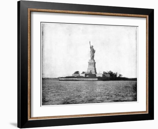 Statue of Liberty, New York Harbour, Late 19th Century-John L Stoddard-Framed Giclee Print