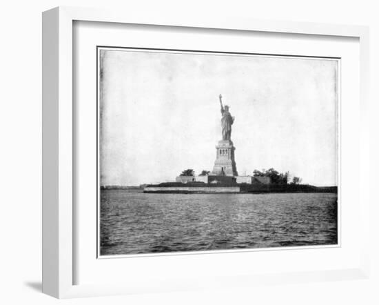 Statue of Liberty, New York Harbour, Late 19th Century-John L Stoddard-Framed Giclee Print