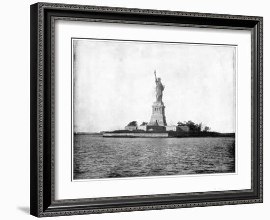 Statue of Liberty, New York Harbour, Late 19th Century-John L Stoddard-Framed Giclee Print