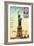 Statue of Liberty, New York Vintage Postcard Collage-Piddix-Framed Art Print