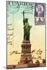 Statue of Liberty, New York Vintage Postcard Collage-Piddix-Mounted Art Print